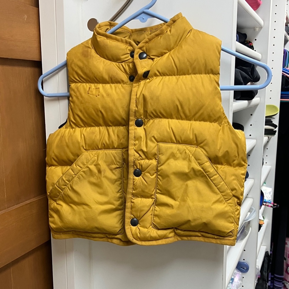 Baby GAP Mustard Yellow Kids Puffer Vest